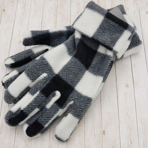 Black Buffalo Plaid Fleece Gloves